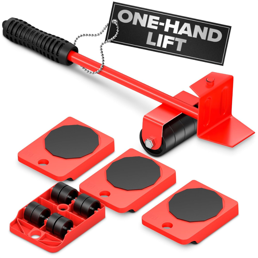 Furniture Lifting and Moving Tool Kit | One-Hand Heavy Furniture Mover Set