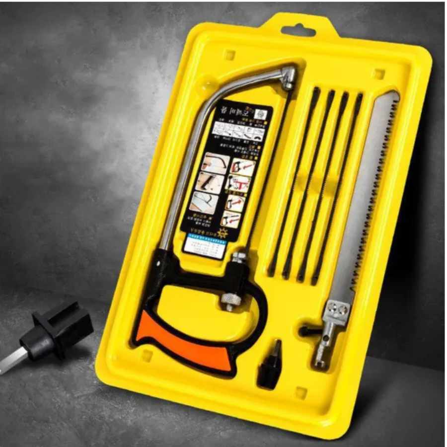 8 in 1 Multifunctional Saw | Multi-Purpose Adjustable Hacksaw Set with Blades | Heavy Duty Cutting Tool